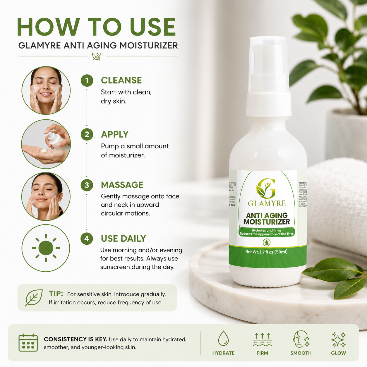 GLAMYRE Anti Aging Moisturizer